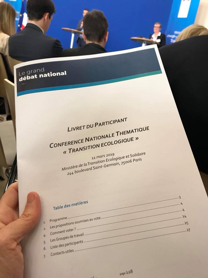 Grand débat : compte rendu de la conférence "transition écologique"