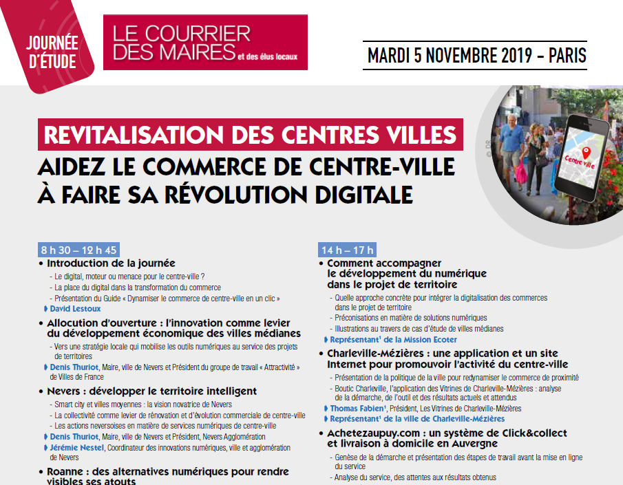 L’APVF partenaire de la journée revitalisation des centres-villes organisée par le Courrier des Maires