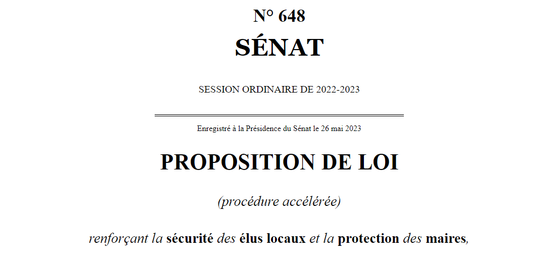 Protection des élus locaux : ça avance !