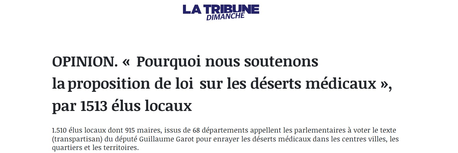 Lutte contre les déserts médicaux : l’APVF appelle à soutenir la proposition de loi Garot
