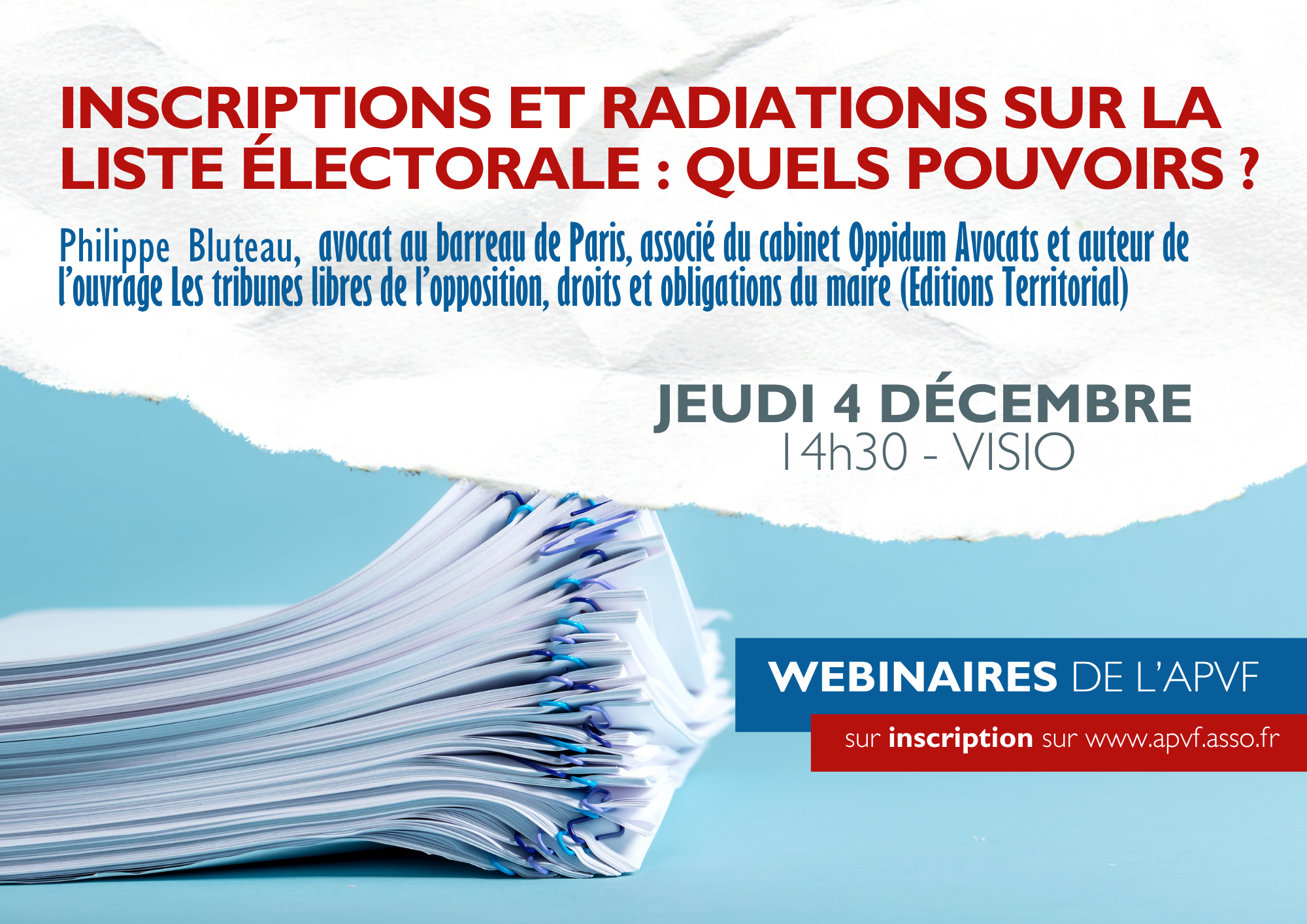 Webinaire : « Inscriptions et radiations sur la liste électorale : quels pouvoirs pour le maire ? »